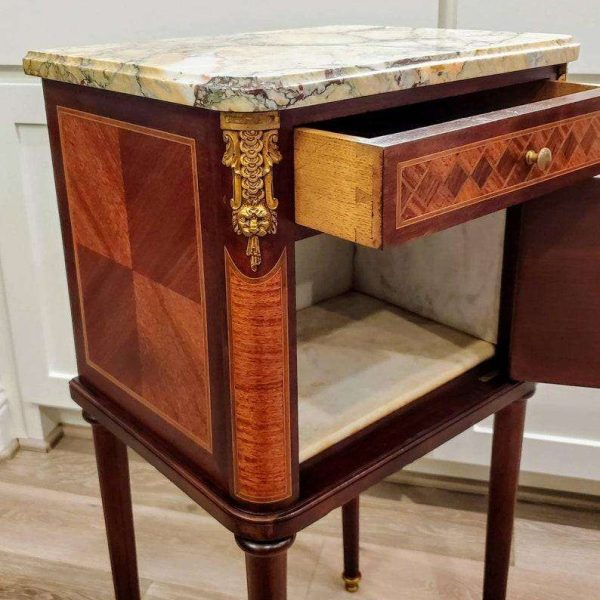19th Century French Louis XVI Guillaume Grohé Signed Bedside Cabinet - Image 5