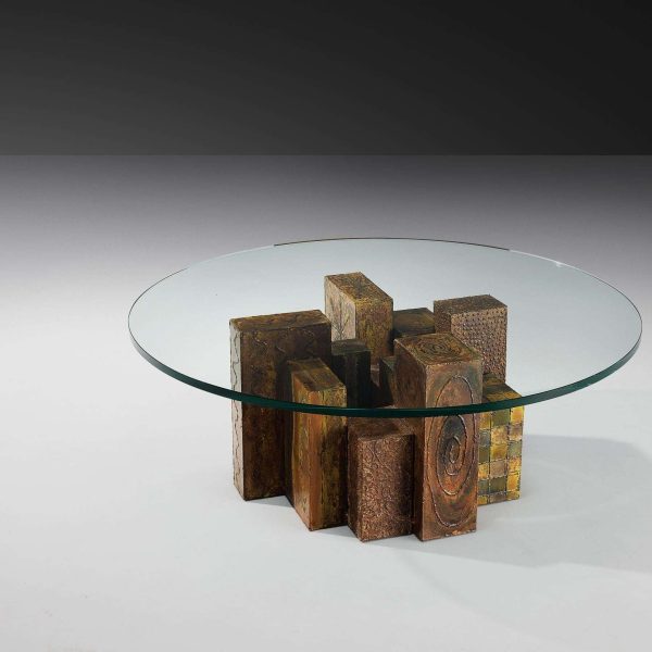 Paul Evans 'Skyline' Coffee Table in Welded and Patinated Steel - Image 2