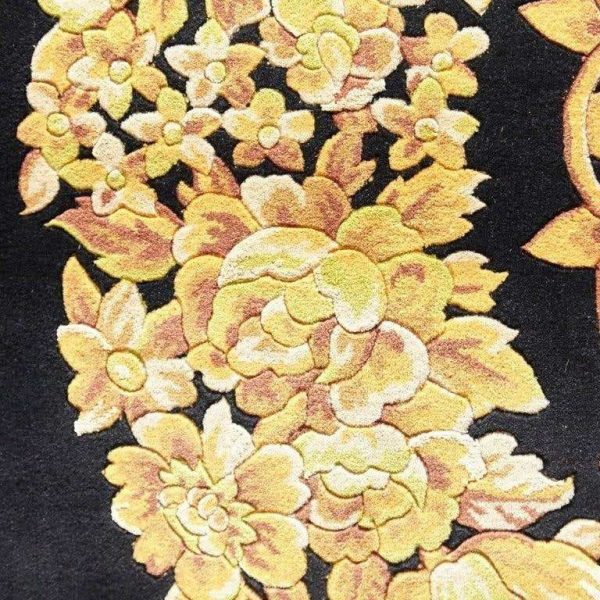 Versace Collection Rug Petit Barocco Nero Black Gold, 1980 - Image 4