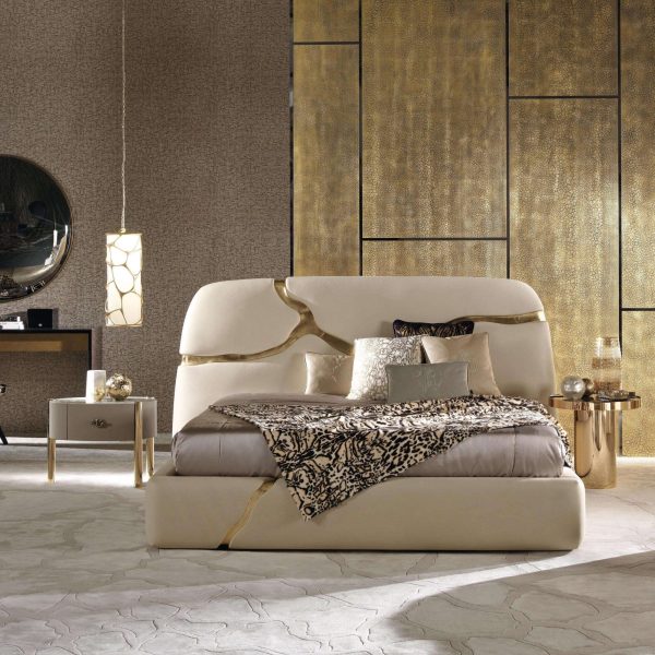 21st Century Elgon Bed in Leather by Roberto Cavalli Home Interiors - Image 7