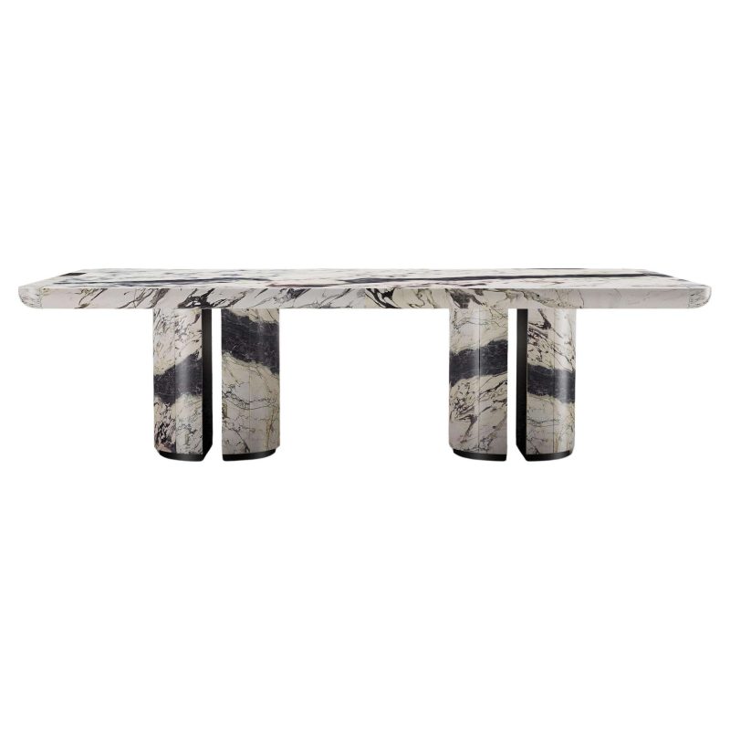 The Alberto Dining Table in Breccia Capraia Marble