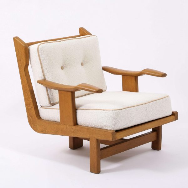 Guillerme & Chambron T Chair in Oak, France 1960's - Image 11