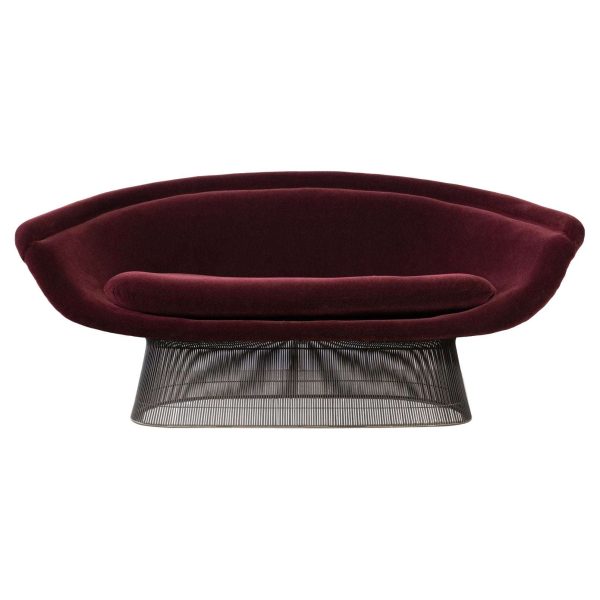 Platner Collection 1966 Rare Early Production Settee in Bronze by Warren