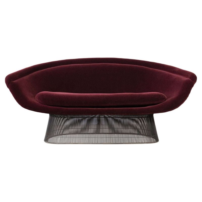 Platner Collection 1966 Rare Early Production Settee in Bronze by Warren