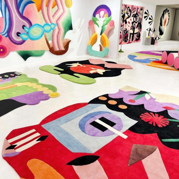 Bloody Poppies Colorful Wool Tapestry / Rug By MIRANDA MAKAROFF - Image 5