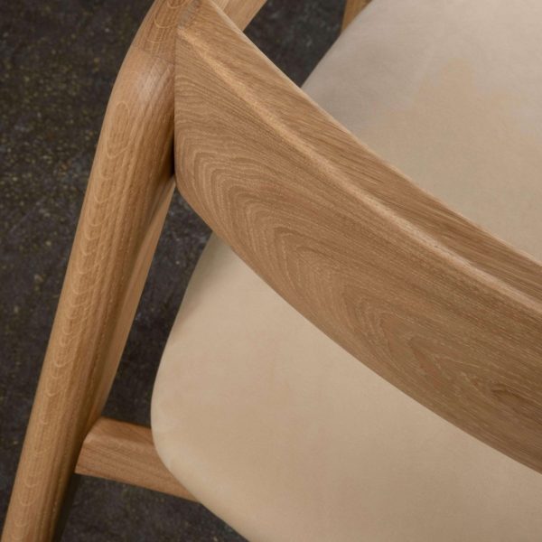 Modern Anjos Dining Chairs Set/6, Leather Oak, Handmade Portugal by Greenapple - Image 9