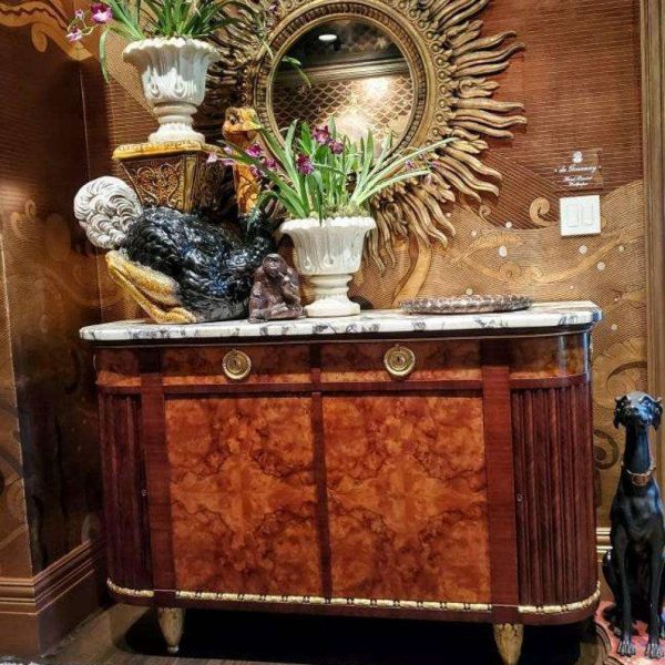 Early 20th Century French Louis XVI Gilt Bronze Mounted Mahogany Credenza - Image 2