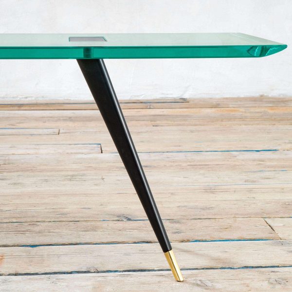 20th Century Max Ingrand Fontana Arte Low Table mod. 1817/1 Brass and Glass, 50s - Image 4
