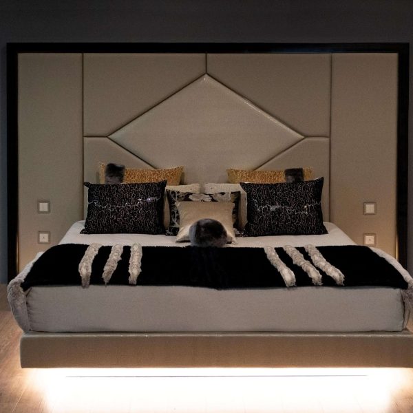 Modern Letti US King Size Macassar Leather Handmade in Portugal Greenapple - Image 2