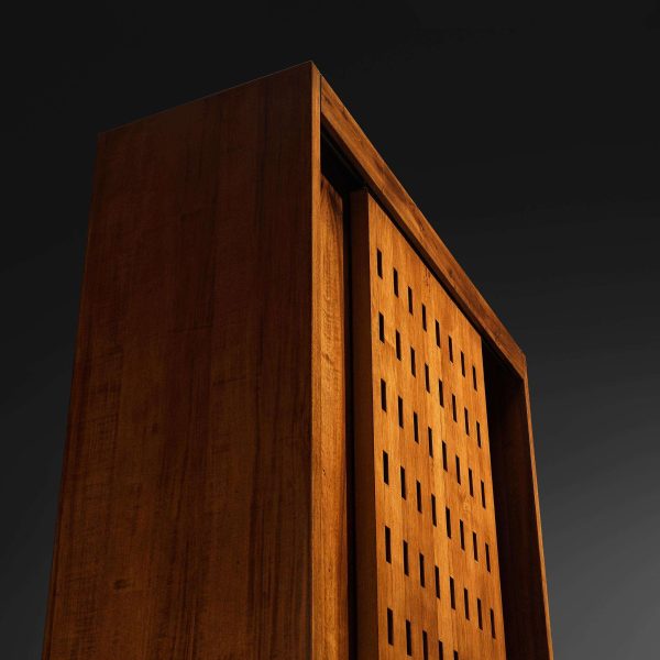 Giuseppe Rivadossi for Officina Rivadossi Bedroom Divider Wardrobe Walnut - Image 11