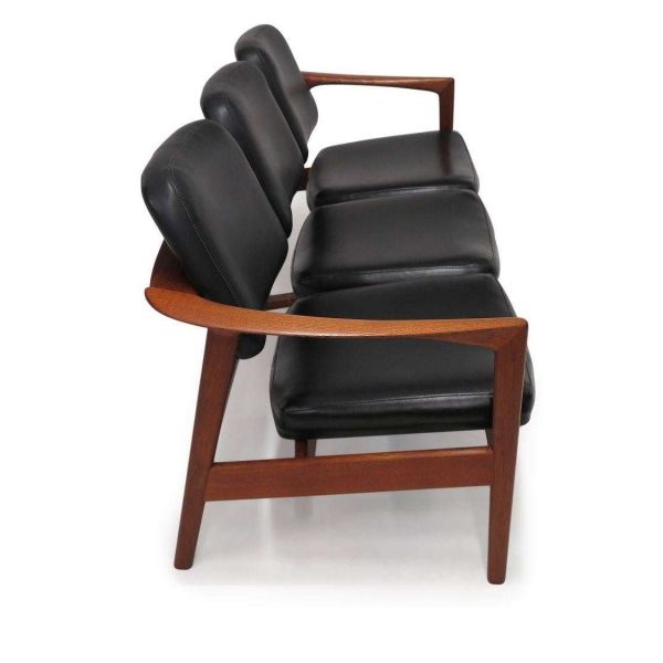 Folke Ohlsson Ascot Teak Frame Sofa in Black - Image 8