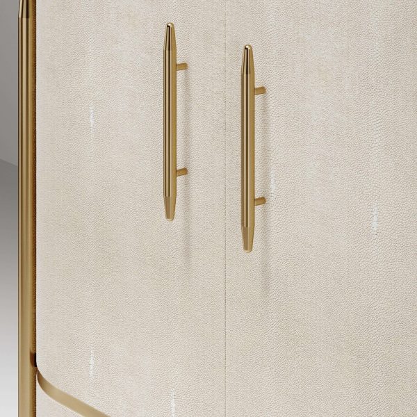 Shagreen Cabinet with Brass Accents by Kifu Paris - Image 9