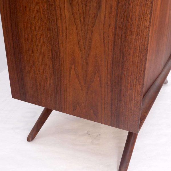Vladimir Kagan Walnut Dresser Two Door Cabinet Chifforobe on Slayed Legs Mint! - Image 14