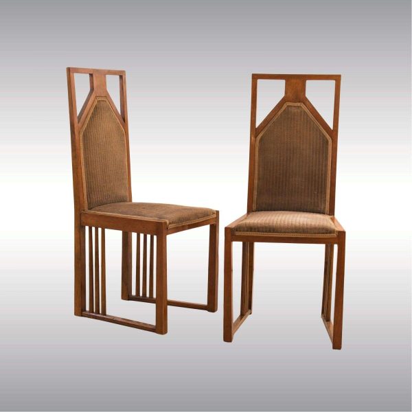 Josef Hoffmann Attr. Pair of Extraordinary Chairs 1905-10 Jugendstil Art Nouveau - Image 5