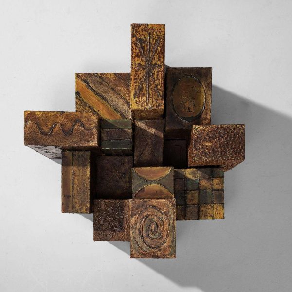 Paul Evans 'Skyline' Coffee Table in Welded and Patinated Steel - Image 9