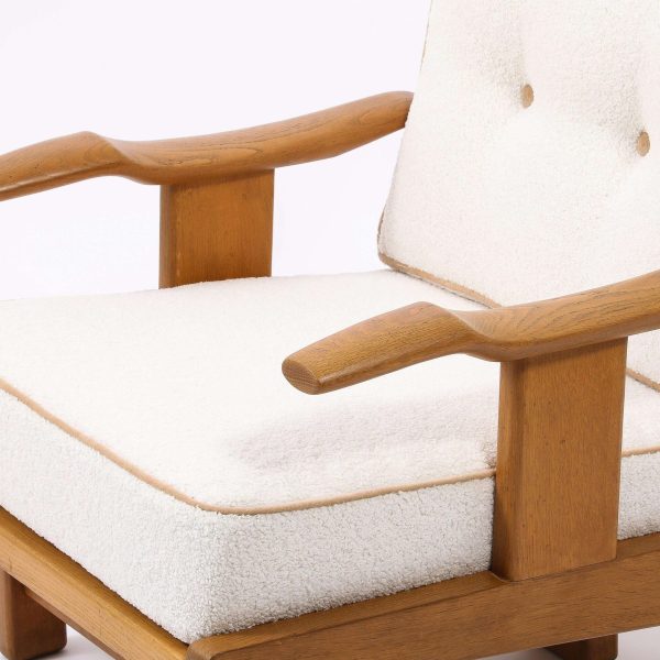 Guillerme & Chambron T Chair in Oak, France 1960's - Image 3