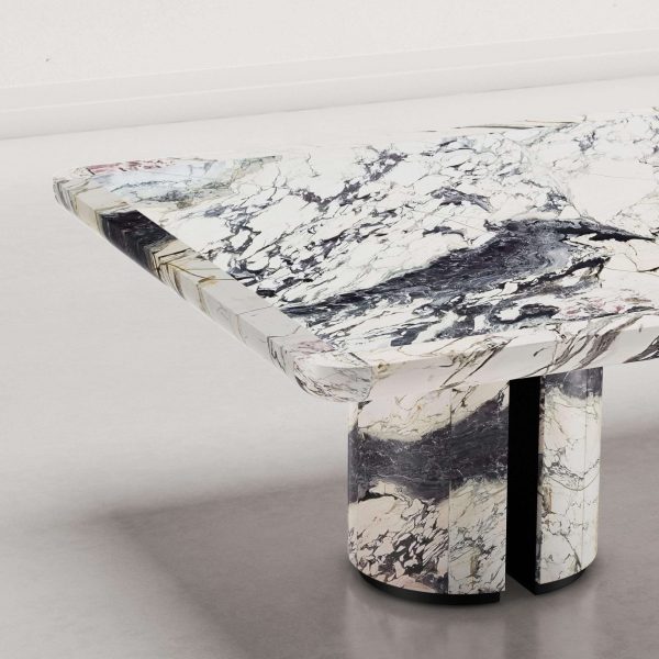 The Alberto Dining Table in Breccia Capraia Marble - Image 3