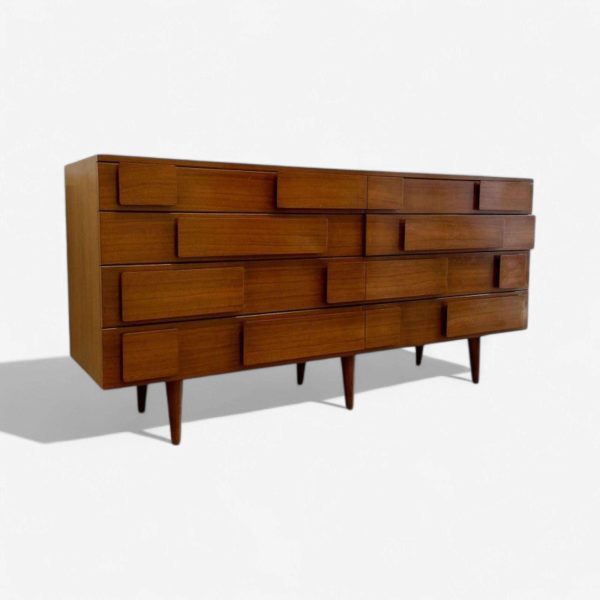 Gio Ponti for Singer & Sons Italian Mid-Century Modern Sculptural Dresser, Walnut - Image 5