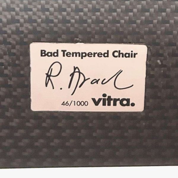Ron Arad Bad Tempered Chair #46/1000 for Vitra, 2002, Carbon Fiber, Signed - Image 5