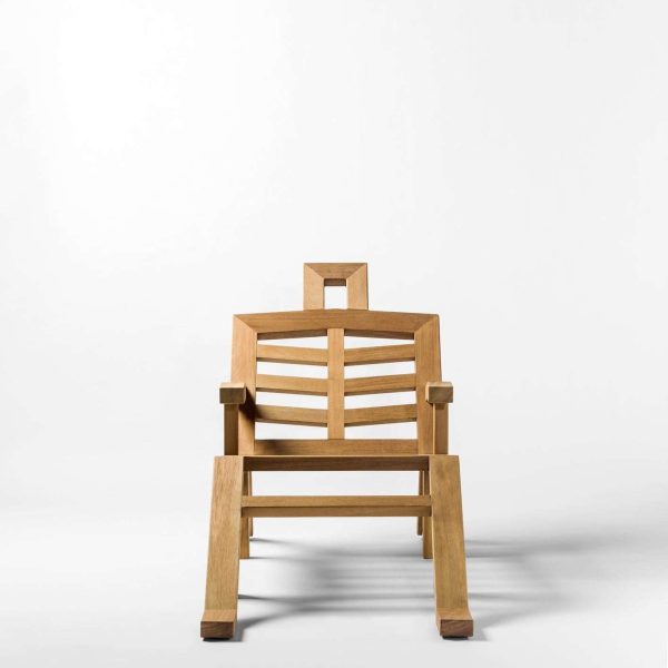 Sunlounger by Salvador Dalí Model "Portlligat" Surrealist Design Iroko Wood - Image 7