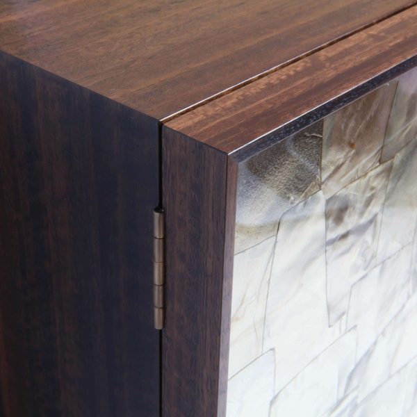 Porchester Sideboard, Smoked Eucalyptus Handcrafted Cabinet with Mica Inlay - Image 2
