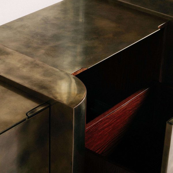 Carvel Storage Cabinet — Patinated Brass — Made in Britain - Image 5