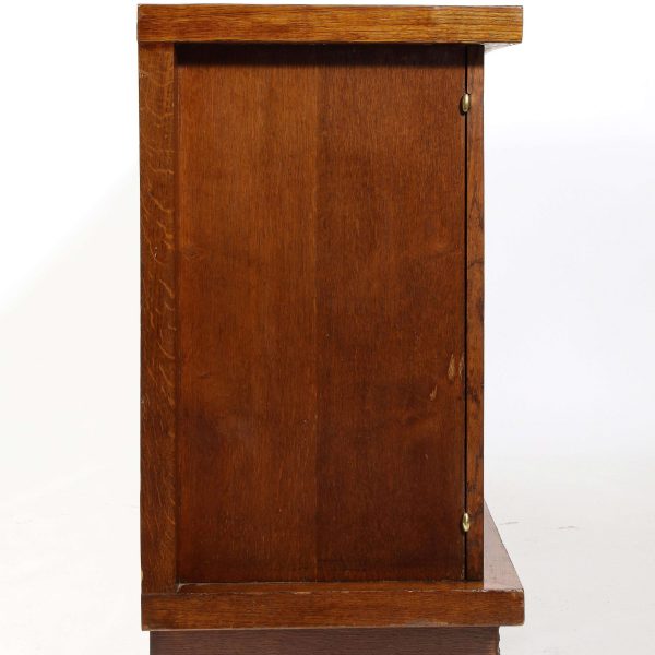 Charles Dudouyt Brutalist Credenza in Oak & Brass, France 1940's - Image 5