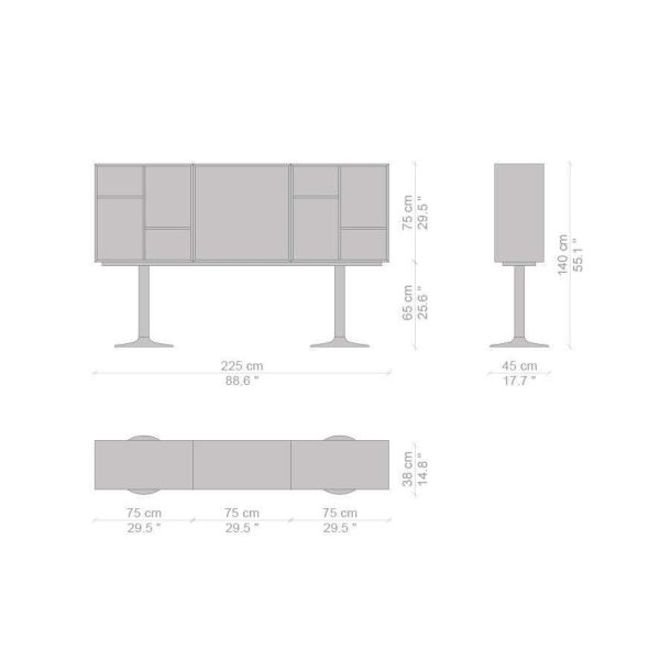 Le Corbusier, P. Jeanneret, Charlotte Perriand LC20 Casier Standard by Cassina - Image 5