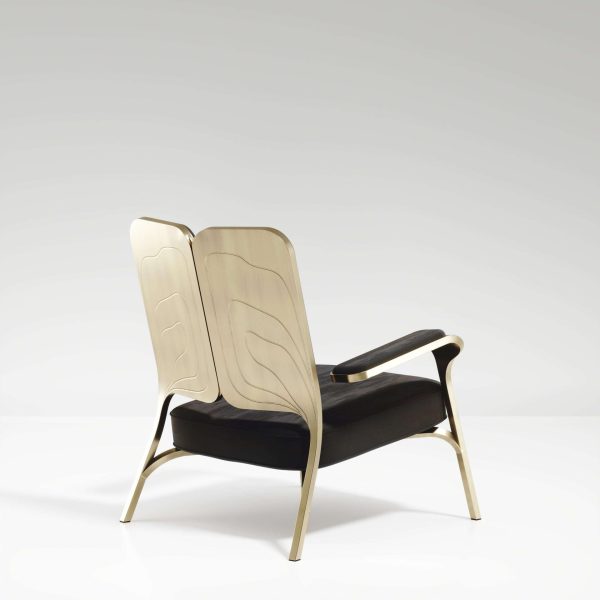 Upholstered Armchair with Bronze-Patina Brass Details by R&Y Augousti, Set of 2 - Image 4