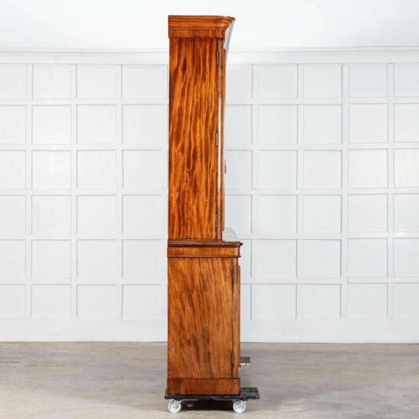 Monumental Early 19thC English Mahogany Glazed Library Bookcase - Image 6