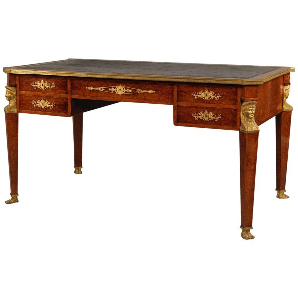 Empire Style Gilt-Bronze Mounted Bureau Plat by Maison Forest, circa 1900