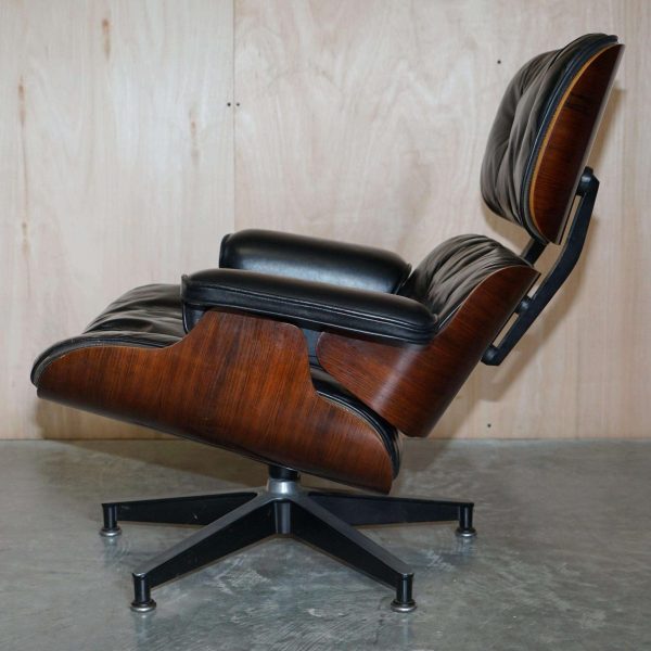 Restored 1960 Herman Miller No1 Hardwood Eames Lounge Armchair and Ottoman - Image 6