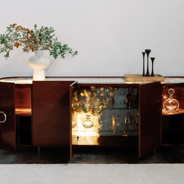 Modern Olival Cocktail Cabinet, Patagonia Stone, Handmade Portugal by Greenapple - Image 3