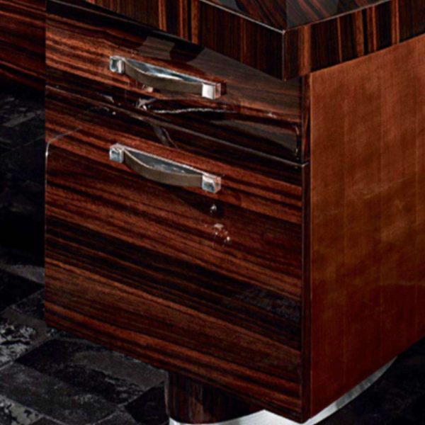 Giorgio Collection Luna Ebony Macassar and Sycamore Desk in High Gloss Finish - Image 4