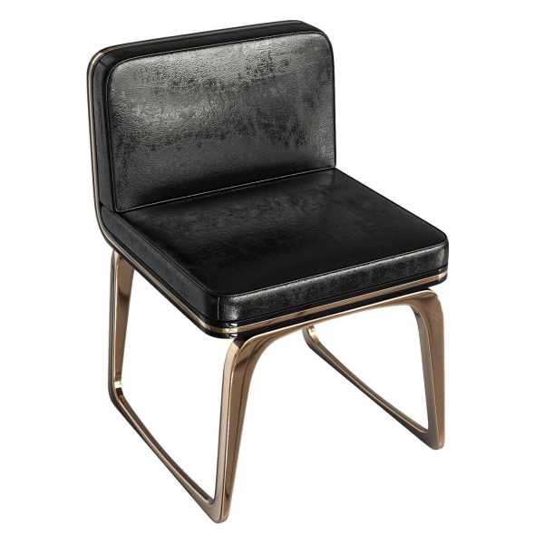 Safari XLIX Chair, Set of Eight, with Bronze & Tailor Made Leather - Image 6