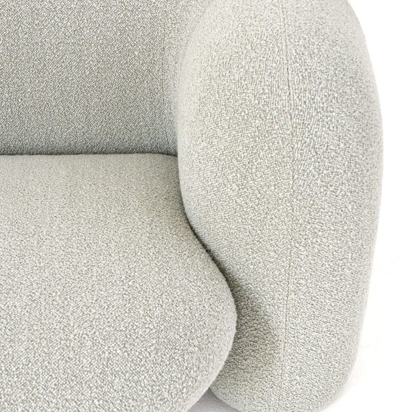 Contemporary Three-Seater Sofa by Hessentia Upholstered in Grey Bouclé Fabric - Image 5