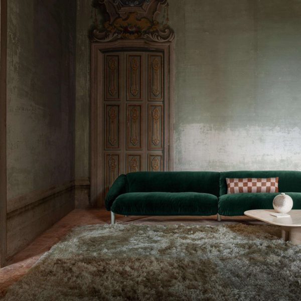 Flo 4-Seater Green Fabric Sofa by Lorenza Bozzoli - Image 5