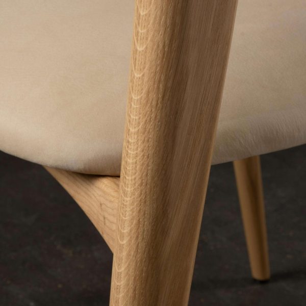 Modern Anjos Dining Chairs Set/6, Leather Oak, Handmade Portugal by Greenapple - Image 6