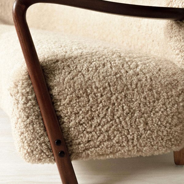 Rare Vintage Viggo Boesen Sofa in Shearling, Produced by Hos Wulff, Denmark 1930 - Image 12
