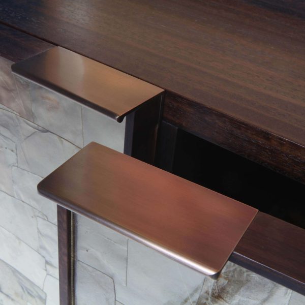 Porchester Sideboard, Smoked Eucalyptus Handcrafted Cabinet with Mica Inlay - Image 6