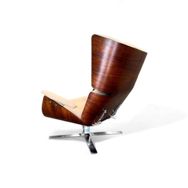 Brazilian Modern "Paulistana" Armchair with Ottoman by Jorge Zalszupin, c. 1959 - Image 6