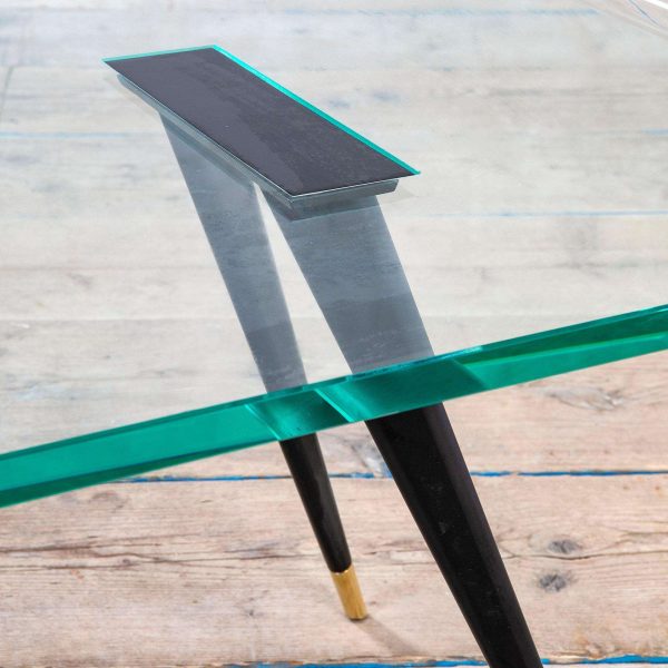 20th Century Max Ingrand Fontana Arte Low Table mod. 1817/1 Brass and Glass, 50s - Image 7