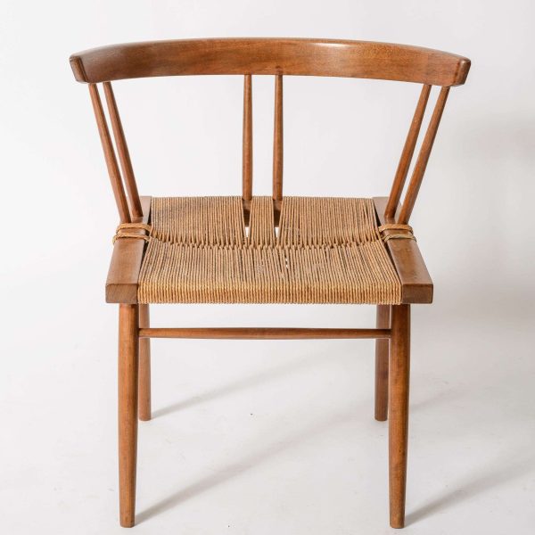 George Nakashima Grass Seat Chairs Set of 4 - Image 9