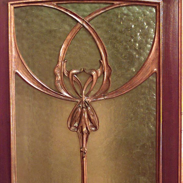 Louis Majorelle French Art Nouveau Walnut Floral Armoire - Image 2