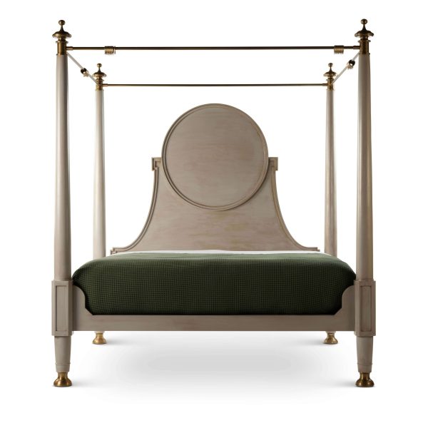 21st Century The King's Bed Solid Oak and Tented Steel Superstructure - Image 3