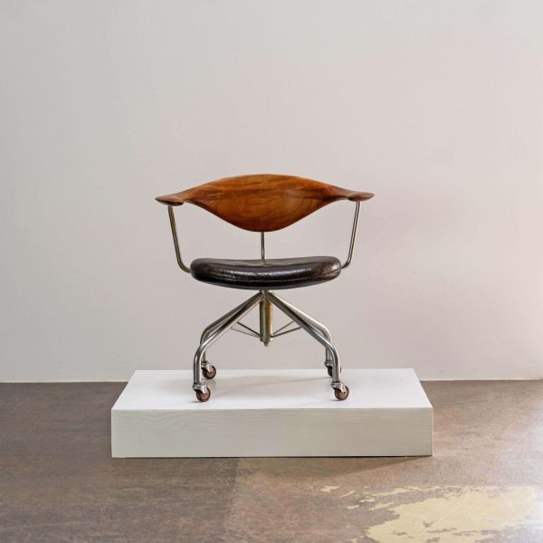 JH 502 Swivel Chair by Hans Wegner for Johannes Hansen, Denmark 1950s - Image 8