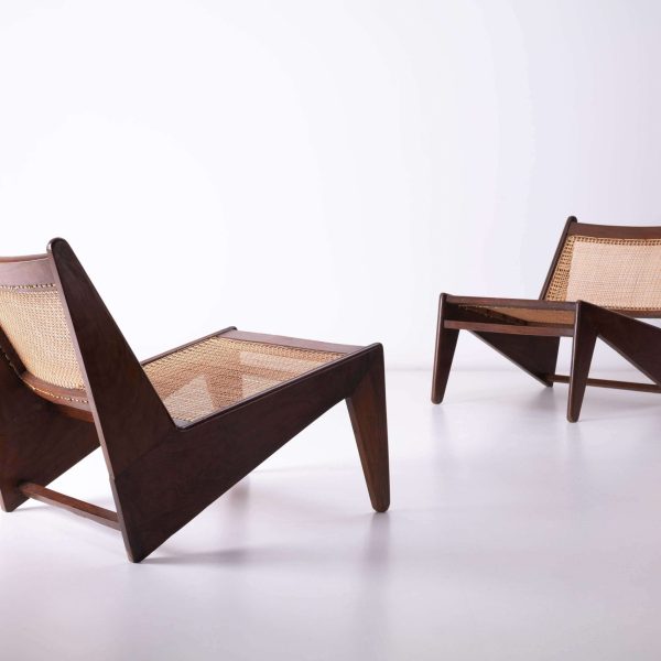 Vintage Patinated Pierre Jeanneret Kangaroo Chairs from Chandigarh, India - Image 2