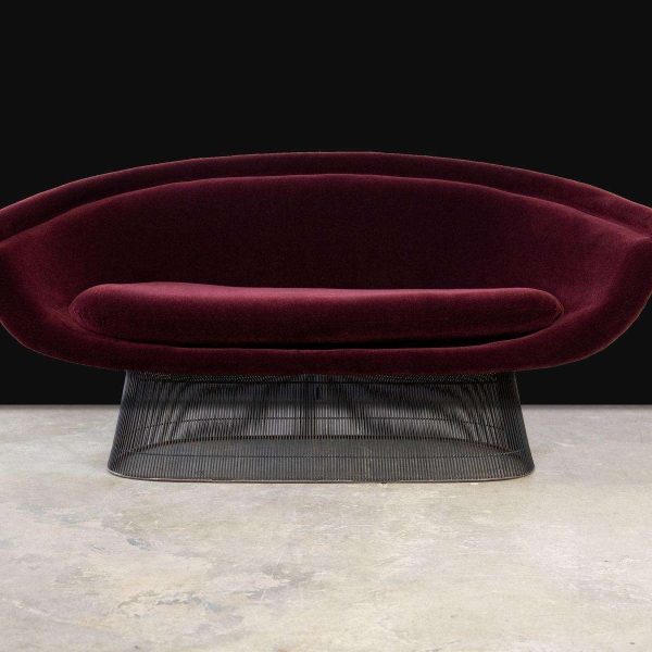 Platner Collection 1966 Rare Early Production Settee in Bronze by Warren - Image 6