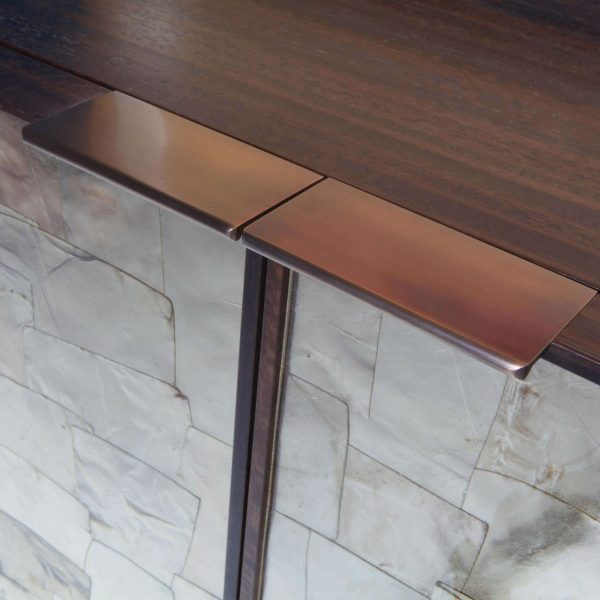 Porchester Sideboard, Smoked Eucalyptus Handcrafted Cabinet with Mica Inlay - Image 7