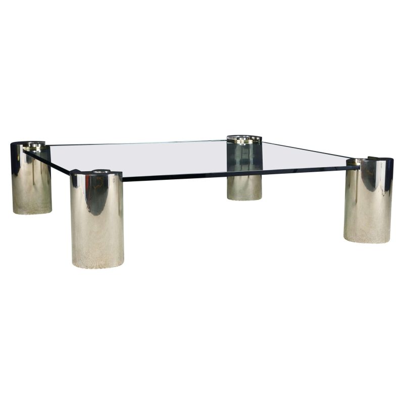 Monumental Sized Karl Springer 'Sculpture' Coffee Table, circa 1980s, Signed